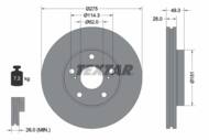 92077703 TEX - Tarcza hamulcowa TEXTAR /przód/ TOYOTA AVENSIS VERSO 01-/PREVIA 00-/CAMRY