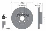 92081900 TEX - Tarcza hamulcowa TEXTAR /przód/ SUBARU IMPREZA/LEGACY -00- KOŁA 14 260MM