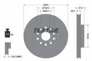 92093900 TEX - Tarcza hamulcowa TEXTAR /przód/ ALFA ROMEO 166 2.4JTD/LANCIA KAPPA 94-