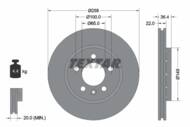 92098603 TEX - Tarcza hamulcowa TEXTAR /tył/ VAG GOLF 4 97-