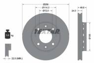 92104200 TEX - Tarcza hamulcowa TEXTAR /przód/ KIA CLARUS 96-