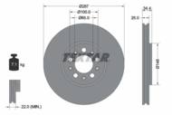 92106603 TEX - Tarcza hamulcowa TEXTAR /przód/ VAG A3/GOLF4