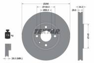 92107800 TEX - Tarcza hamulcowa TEXTAR /przód/ (288x28mm) PSA C5/XANT