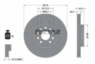 92120505 TEX - Tarcza hamulcowa TEXTAR /przód/ VAG PASSAT 05-/SHARAN 10-