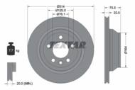 92121903 TEX - Tarcza hamulcowa TEXTAR /tył/ VAG T5 03- 314MM/TOUAREG 2.5TDI