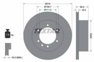 92129900 TEX - Tarcza hamulcowa TEXTAR /tył/ NISSAN PATROL Y60/Y61