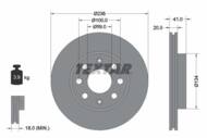 92133403 TEX - Tarcza hamulcowa TEXTAR /przód/ CHEVROLET AVEO/KALOS/SPARK 1.0-1.6 04-