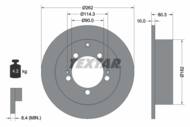 92136103 TEX - Tarcza hamulcowa TEXTAR /tył/ MITSUBISHI OUTLANDER/LANCER 03-