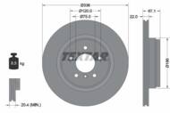 92137905 TEX - Tarcza hamulcowa TEXTAR /tył/ BMW 3 05-13