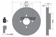 92148703 TEX - Tarcza hamulcowa TEXTAR /przód/ MITSUBISHI GALANT/LANCER 2.0-2.5 V6 96-08