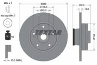 92153703 TEX - Tarcza hamulcowa TEXTAR /tył/ GM VIVARO 1.9-2.5D 01- Z ŁOŻYSKIEM ABS