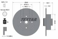 92154403 TEX - Tarcza hamulcowa TEXTAR /tył/ RENAULT CLIO/MEGANE/MODUS 02- Z ŁOŻYSKIEM ABS