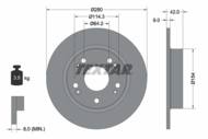 92164303 TEX - Tarcza hamulcowa TEXTAR /tył/ HONDA CIVIC 06-