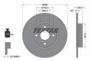 92169203 TEX - Tarcza hamulcowa TEXTAR /tył/ TOYOTA COROLLA