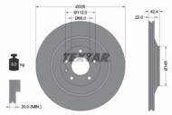 92177005 TEX - Tarcza hamulcowa TEXTAR /tył/ VAG PHAETON 3.2-6.0 4MOTION 02-16/A8/BENTLEY CONTINENTAL