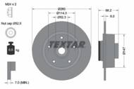 92195903 TEX - Tarcza hamulcowa TEXTAR /tył/ RENAULT MEGANE/SCENIC 08- Z ŁOŻYSKIEM ABS