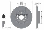 92202403 TEX - Tarcza hamulcowa TEXTAR /przód/ RENAULT KANGOO 08-/DB CITAN NIEMCY