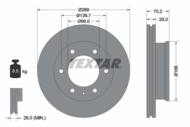 92223000 TEX - Tarcza hamulcowa TEXTAR /przód/ FORD RANGER 2.5-3.0 TDCI 4X4 01-12