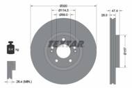 92237805 TEX - Tarcza hamulcowa TEXTAR /przód/ HYUNDAI I40 1.6-2.0 GDI 11-