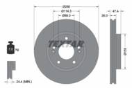 92271403 TEX - Tarcza hamulcowa TEXTAR /przód/ HYUNDAI SONATA 2.0-2.4 05-