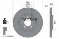 92287103 TEX - Tarcza hamulcowa TEXTAR /tył/ PSA JUMPER 1.6-2.0 BLUEHDI 16-