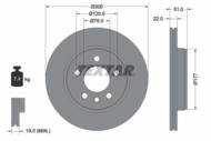 92288503 TEX - Tarcza hamulcowa TEXTAR /tył/ VAG AMAROK/CRAFTER TDI 16-