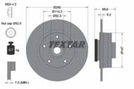 92291003 TEX - Tarcza hamulcowa TEXTAR /tył/ RENAULT MEGANE 1.2-1.6 16- Z ŁOŻYSKIEM ABS
