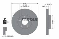 92295003 TEX - Tarcza hamulcowa TEXTAR /przód/ MAZDA CX-5 2.0-2.5 15-17