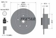 92295203 TEX - Tarcza hamulcowa TEXTAR /tył/ RENAULT MEGANE 1.2/1.5-1.6 DCI 15- Z ŁOŻYSKIEM ABS