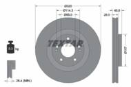 92306503 TEX - Tarcza hamulcowa TEXTAR /przód/ MITSUBISHI OUTLANDER 12-