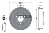 94035300 TEX - Bęben hamulcowy TEXTAR /tył/ MITSUBISHI L200 06-