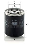 W1140 - Filtr oleju MANN FIAT IVECO