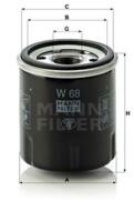 W68 - Filtr oleju MANN RENAULT CLIO/TWINGO 1.2 -96