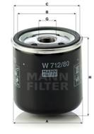 W712/80 - Filtr oleju MANN 