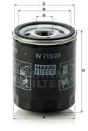 W713/28 - Filtr oleju MANN LAND ROVER DISCOVERY II
