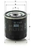 W714/3 - Filtr oleju MANN FIAT UNO/TIPO1.4/1.6