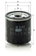 W714/4 - Filtr oleju MANN FIAT DUCATO 1.9D 87-