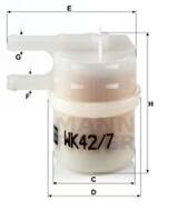WK42/7 - Filtr paliwa MANN MITSUBISHII COLT 1.3 12V 92-