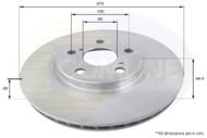 ADC0154V - Tarcza hamulcowa COMLINE 275x28 /przód/ TOYOTA AVENSIS 00-01/CARINA 93-97