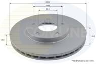 ADC0260V - Tarcza hamulcowa COMLINE 280x28 /przód/ NISSAN ALMERA 00-