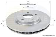 ADC0274V - Tarcza hamulcowa COMLINE COAT /przód/ 296x26 NISSAN QASHQAI/X-TRAIL 07-