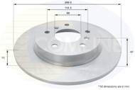 ADC0294 - Tarcza hamulcowa COMLINE 289,5x13 /tył/ COATED NISSAN QASHQAI 14-/X-TRAIL 13-