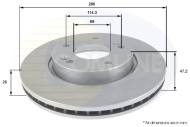 ADC1098V - Tarcza hamulcowa COMLINE COAT 280x26 /przód/ KIA HYUNDAI SONATA/MAGENTIS