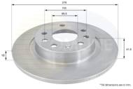 ADC1116 - Tarcza hamulcowa COMLINE COAT 278x12 /tył/ OPEL