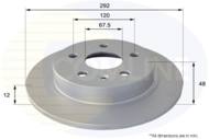 ADC1145 - Tarcza hamulcowa COMLINE COAT 292x12 /tył/ OPEL INSIGNIA 08-/SAAB 9-5 10-