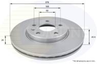 ADC1151V - Tarcza hamulcowa COMLINE COAT 276x26 /przód/ OPEL ASTRA J 11-/CHEVROLET CRUZE