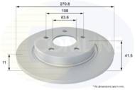 ADC1247 - Tarcza hamulcowa COMLINE COAT /tył/ 271x11 FORD FOCUS 11-