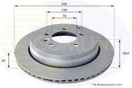 ADC1325V - Tarcza hamulcowa COMLINE COAT 325x20 /tył/ LAND ROVER DISCOVERY 04-/RANGE ROVER SPORT 05-