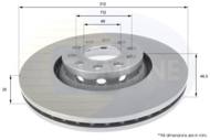 ADC1431V - Tarcza hamulcowa COMLINE COAT 312x25 /przód/ VAG A4 01-/A5 09-/A6 97-/EXEO 08-/SUPERB 02-