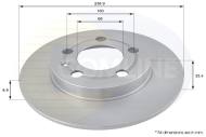 ADC1443 - Tarcza hamulcowa COMLINE 238,9x8,9 /tył/ VAG A3 98-/TT 05-06/OCTAVIA 99-/BORA 98-05/GOLF (4x4)